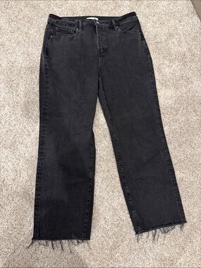 Loft Curvy High Waist Straight Crop Jeans